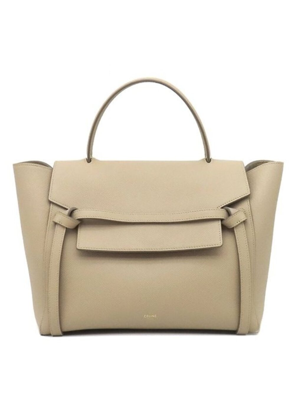 Celine Belt Bag Mini Leather Beige Gold